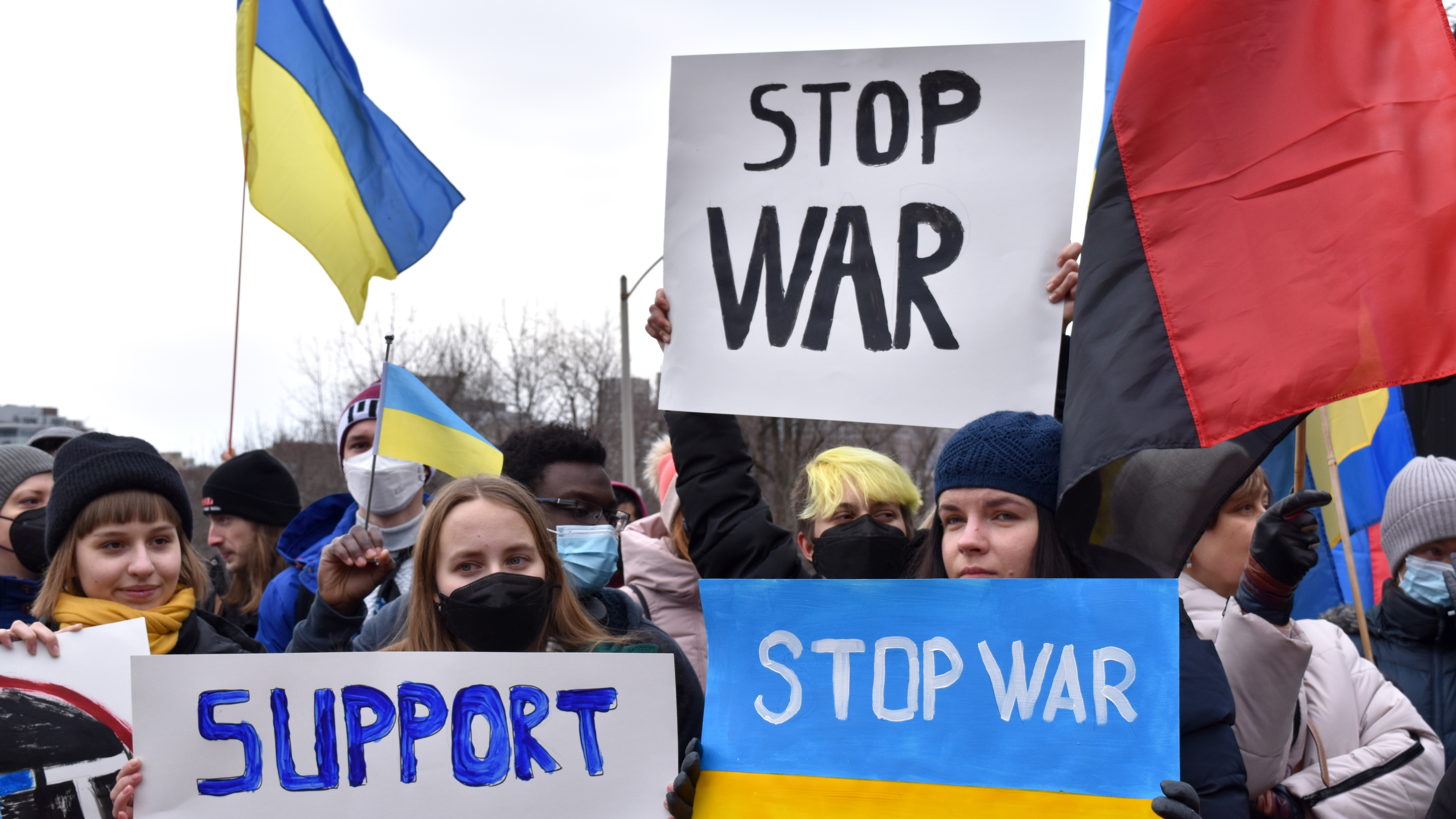 Massachusetts Ukrainian community and supporters cry out in protest against Russian invasion - Vimarsana News